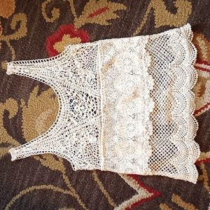 Lace tank top by American Eagle Outfitters size small never worn, cream color